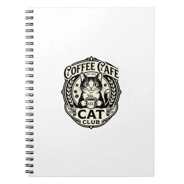 Carnet Café Café Chat Drôle Chat Graphique - Café Café Ca (Devant)