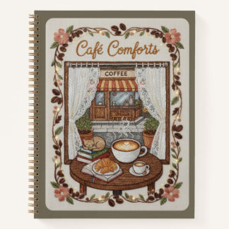 Carnet Café Comforts Embroidered Coffee Shop & Book 