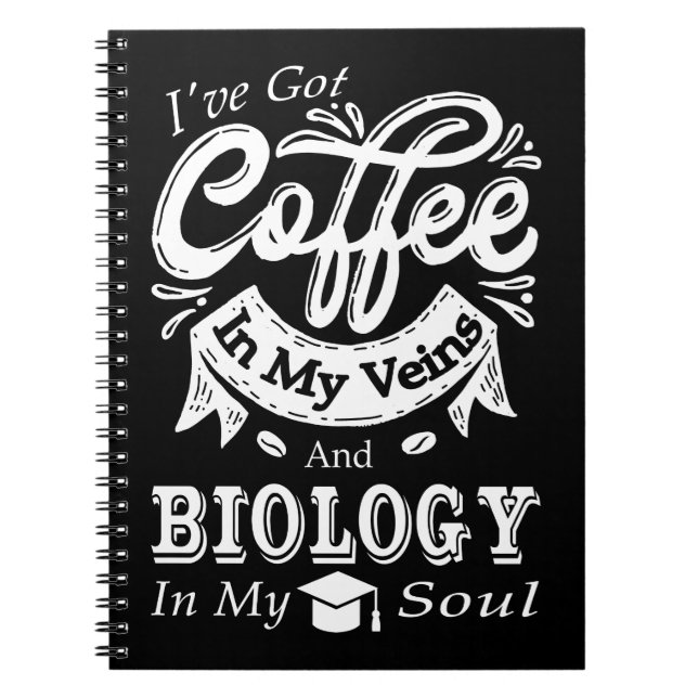Carnet Café Dans Mes Veines Biologie Dans Mon Âme (Devant)