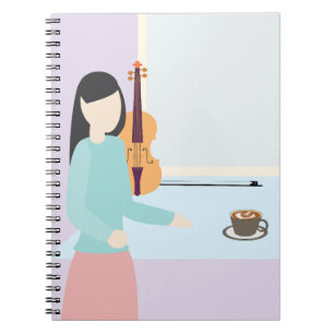 Carnet Café du matin près de la fenêtre