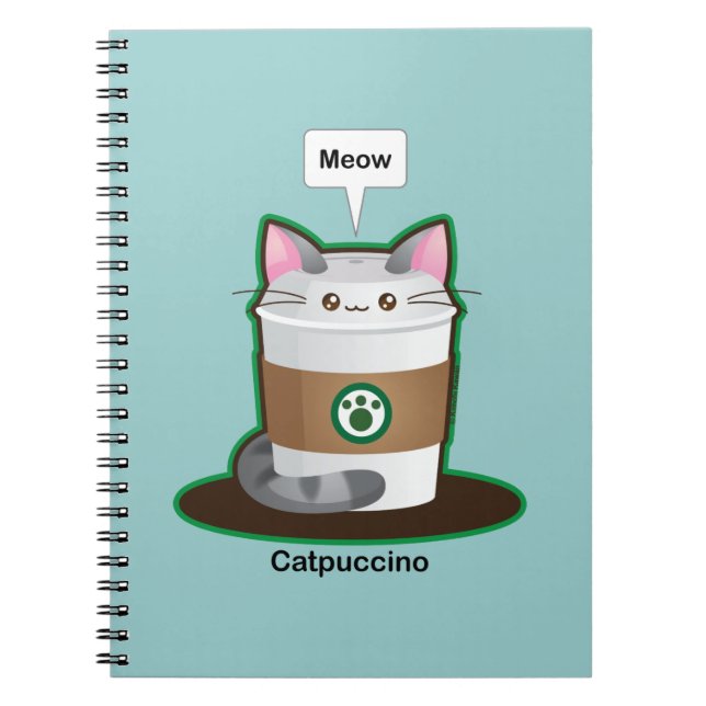 Carnet Café mignon de chat (Devant)
