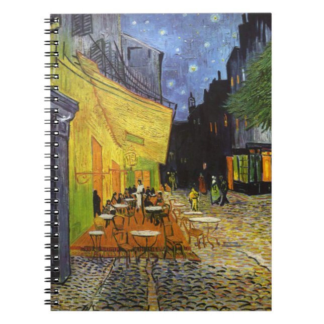 Carnet Café Terrasse à la nuit par van Gogh (Devant)