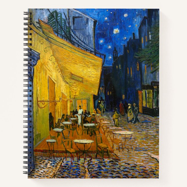 Carnet Café Terrasse en soirée | Van Gogh | (Devant)