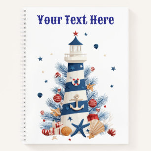 Carnet "Cahier à reliure spirale de Noël nautique – Vacan