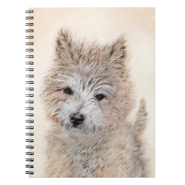 Carnet Cairn Terrier Peinture Chiot - Art Chien original (Devant)