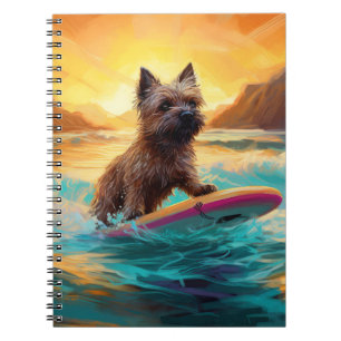 Carnet Cairn Terrier Plage Surf Peinture