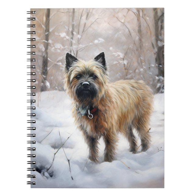 Carnet Cairn Terrier Qu'Il Neige Noël (Devant)