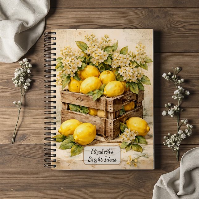Carnet Caisse de citrons vintage (Créateur téléchargé)