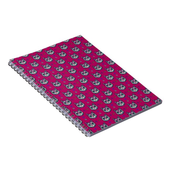 Carnet Calavera Cat Art Motif (Côté Droit)