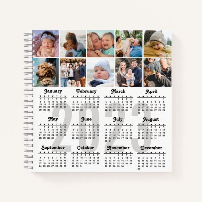 Carnet Calendrier 2023 Personnalisé 10 Photo de famille d (Devant)