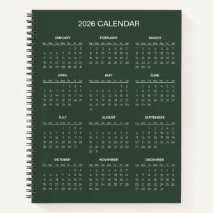 Carnet Calendrier 2026 Simple et Élégant