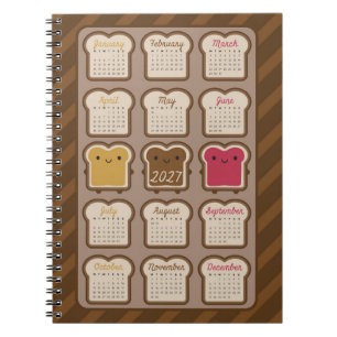 Carnet Calendrier Kawaii Bread 2027