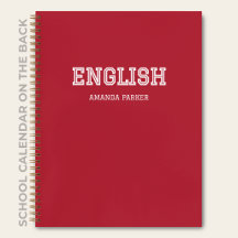 Calendrier Scolaire Anglais Personnalisé Rouge Cra