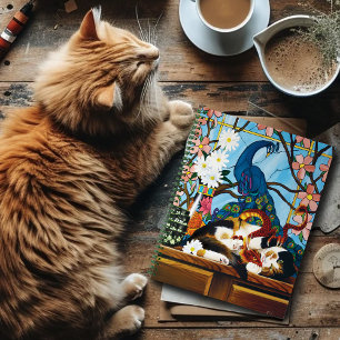 Carnet Calico Cat Dragon Rouge