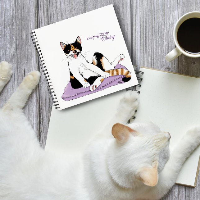 Carnet Calico Chat Classique Funny Chat Violet (Créateur téléchargé)