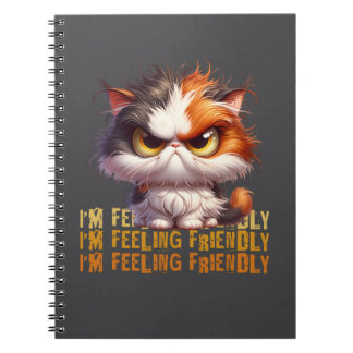 Carnet Calico Grumpy Chat et une citation drôle