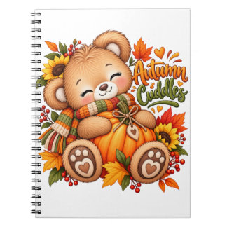 Carnet Câlins d'automne Ours en peluche Citrouille Bébé &