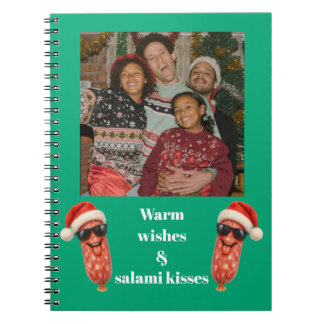 Carnet Câlins drôles de salami photo de famille Noël
