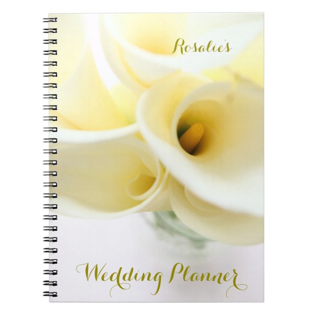 Carnet Calla lis dans le mariage de vase (Devant)