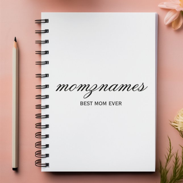 Carnet Calligraphie de nom personnalisée Meilleure Maman (Créateur téléchargé)