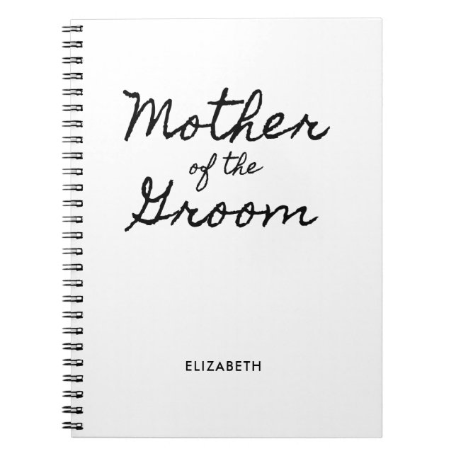 Carnet Calligraphie décontractée noire pour la mère du ma (Devant)