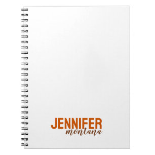 Carnet Calligraphie Elegant Plain Ajouter son propre nom