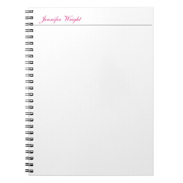 Carnet Calligraphie élégante minimaliste professionnelle (Devant)
