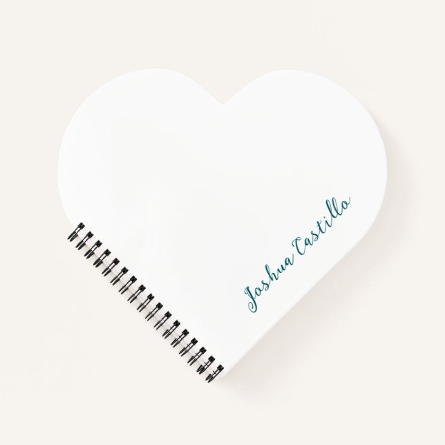 Carnet Calligraphie Simple Plain Nom Professionnel (Devant)