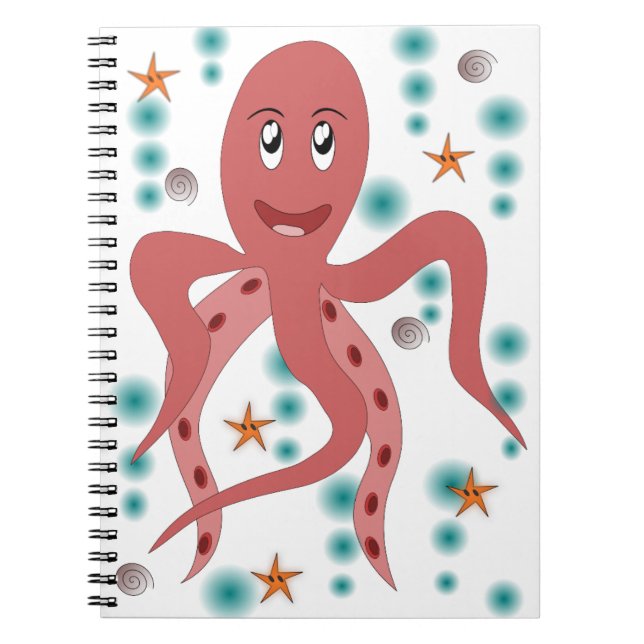 Carnet Calmar Octopus Animal sous-marin Kraken Vie marine (Devant)