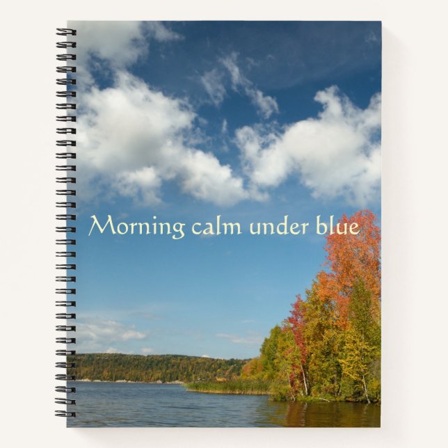 Carnet Calme Matinal Sous Le Lac D'automne Bleu  (Devant)