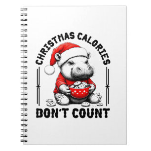 Carnet Calories de Noël ne comptent pas drôle Moo Deng cu
