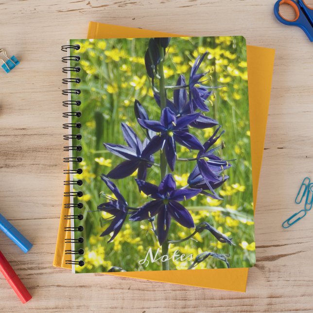 Carnet Camas Bleus et Floral Fleur sauvage Jaune (In Situ)