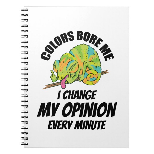 Carnet Caméléon- Je change souvent d'avis (Devant)