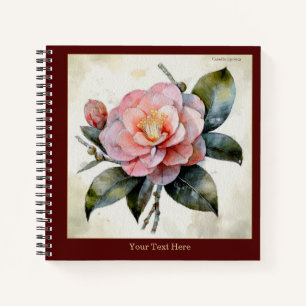 Carnet Camellia Japonica Aquarelle Exquis #1