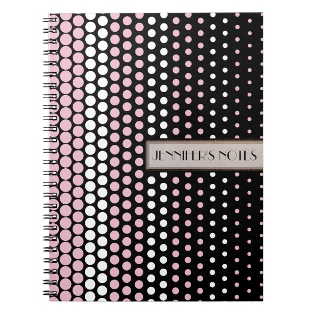 Carnet Cameo Pink et White Polka Dot (Devant)