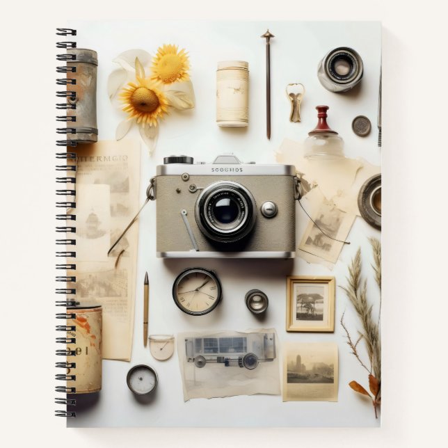 Carnet Caméra Vintag et Trinkets (Devant)