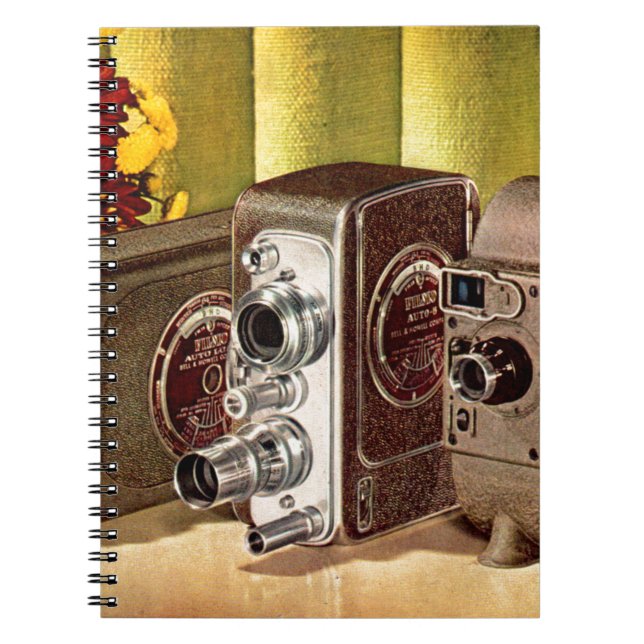 Carnet caméras de cinéma maison vers 1950 et (Devant)