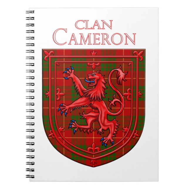Carnet Cameron Tartan Scottish Plaid Lion Rampant (Devant)