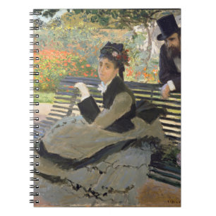 Carnet Camille Monet sur un banc Claude Monet