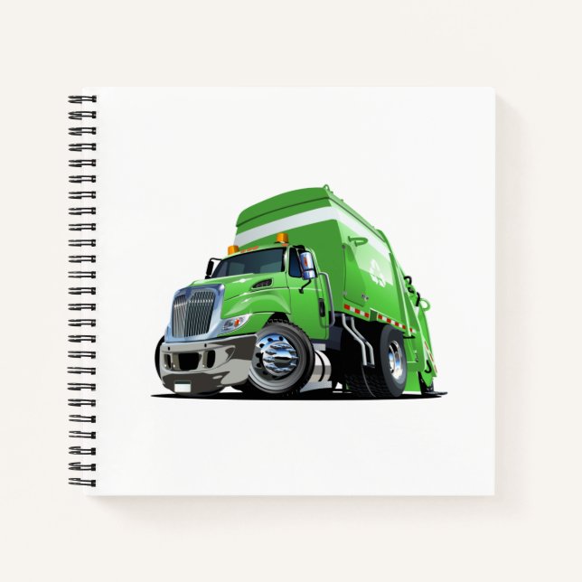 Carnet Camion à ordures de dessin (Devant)