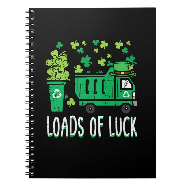 Carnet Camion à ordures de la Saint-Patrick pour enfants  (Devant)