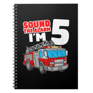Carnet Camion d'incendie 5 ans pompier 5e anniversaire