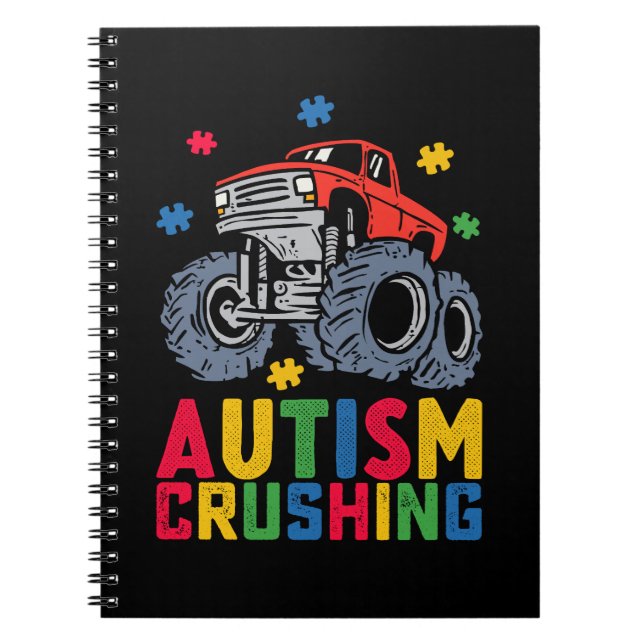 Carnet Camion Monstre de Sensibilisation à l'Autisme Écra (Devant)