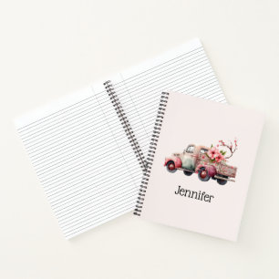 Carnet Camion Vintage rose