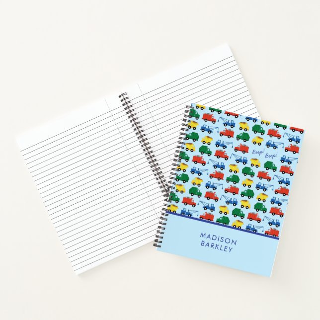 Carnet Camions de construction pour garçons Mignon pour e (Intérieur)