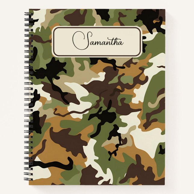 Carnet Camo Adaptive Personnalisé (Devant)