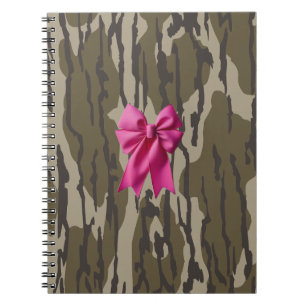 Carnet Camo Fille Ruban Rose Arc Bas Camo
