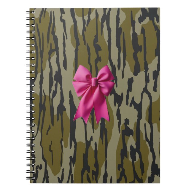 Carnet Camo Fille Ruban Rose Arc Bas Camo Bottom Lands (Devant)