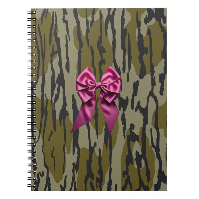 Carnet Camo Fille Ruban Rose Arc Bas Camo Bottom Lands (Devant)