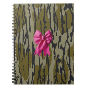 Carnet Camo Filles Camo Pink Ribbon Bow Bottomland Camo
